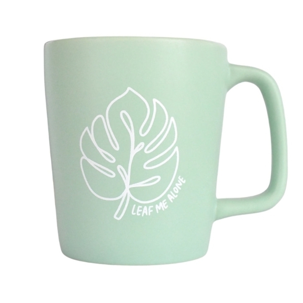 Leaf Me Alone Monstera Leaf Coffee Mugs Cups 11oz